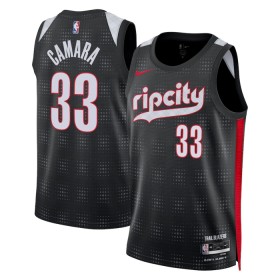 NBA Mænd Trøje Portland Trail Blazers Toumani Camara 2024-25 Nike City Edition Sort Swingman